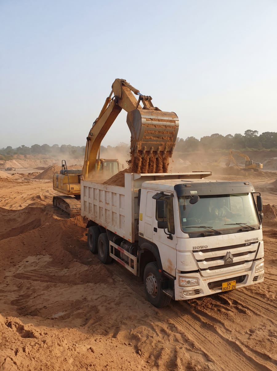 Real loading photo at the pit, timestamp visible